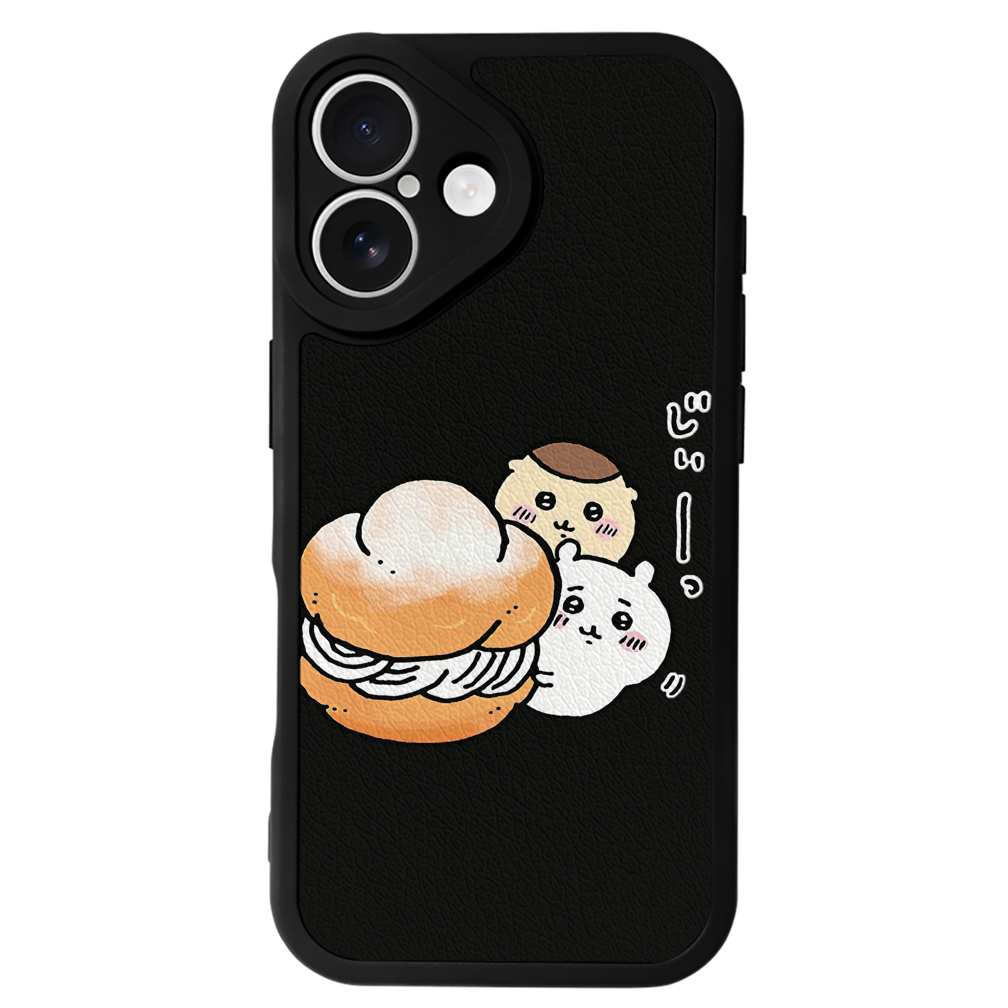 （画像用） ちいかわ くりまんじゅう Chii-kawa kuri manjū 【iPhone 16シリーズ対応】シリコンスマホケース（レザー調） 材質：シリコン